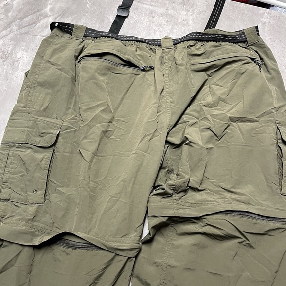 Magellan Pants Mens 3XL Green Convertible Outdoor Fish Gear Water Repel Zip - Picture 9 of 10